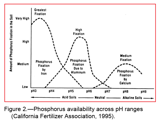 P availability across pH ranges